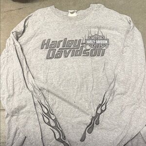 Vintage white tag Harley-Davidson Gray Long Sleeve Shirt